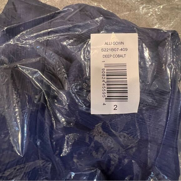 NWT Sachin + Babi Alli gown with puff sleeves in Cobalt blue women's size 2 - Picture 4 of 13